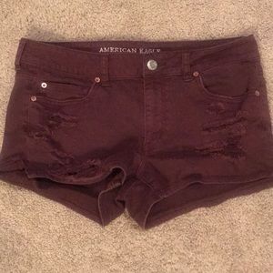 AEO plum shorts